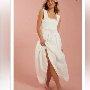 Altar'd State White Midi Dress